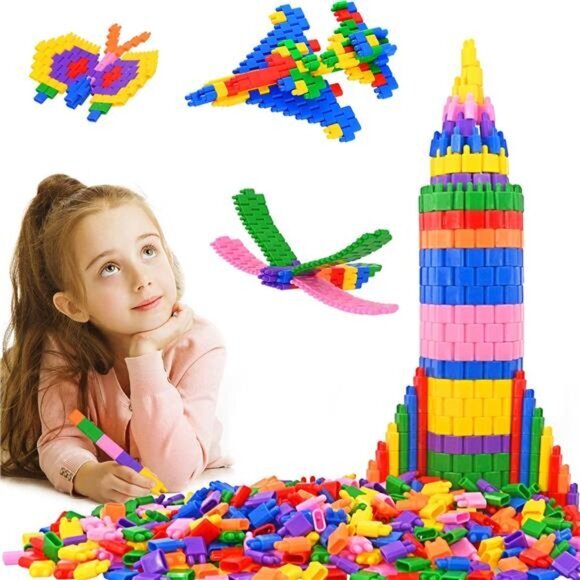 Kids 600pcs Set Building Blocks Construction Toy - Learning‎ Playset STEM - Picture 1 of 6